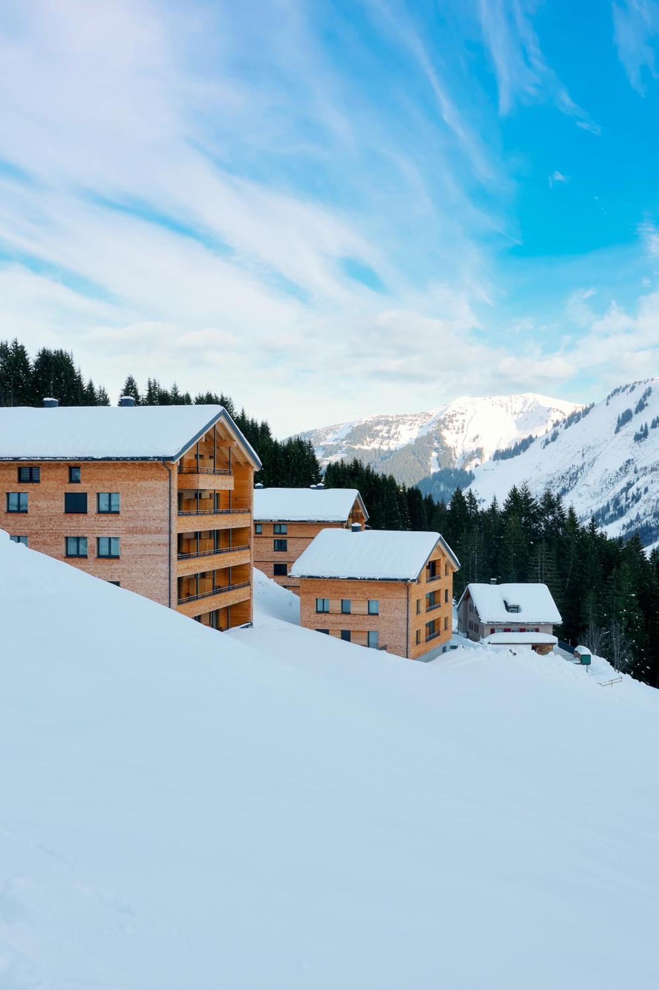 Alpenstolz Damuels Haus 1 - Stilvoll Urlauben In Den Bergen Leilighet Eksteriør bilde